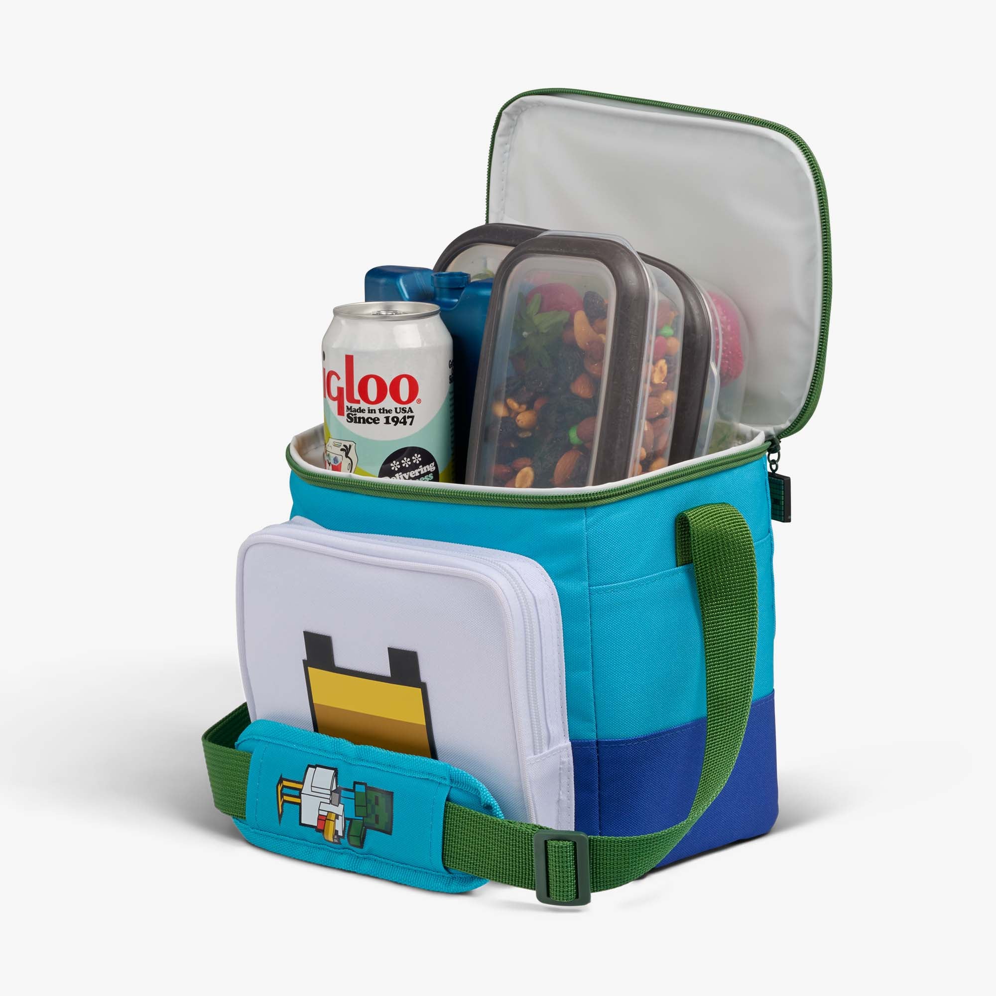 Minecraft Chicken Jockey Square Lunch Cooler Bag - Image 3