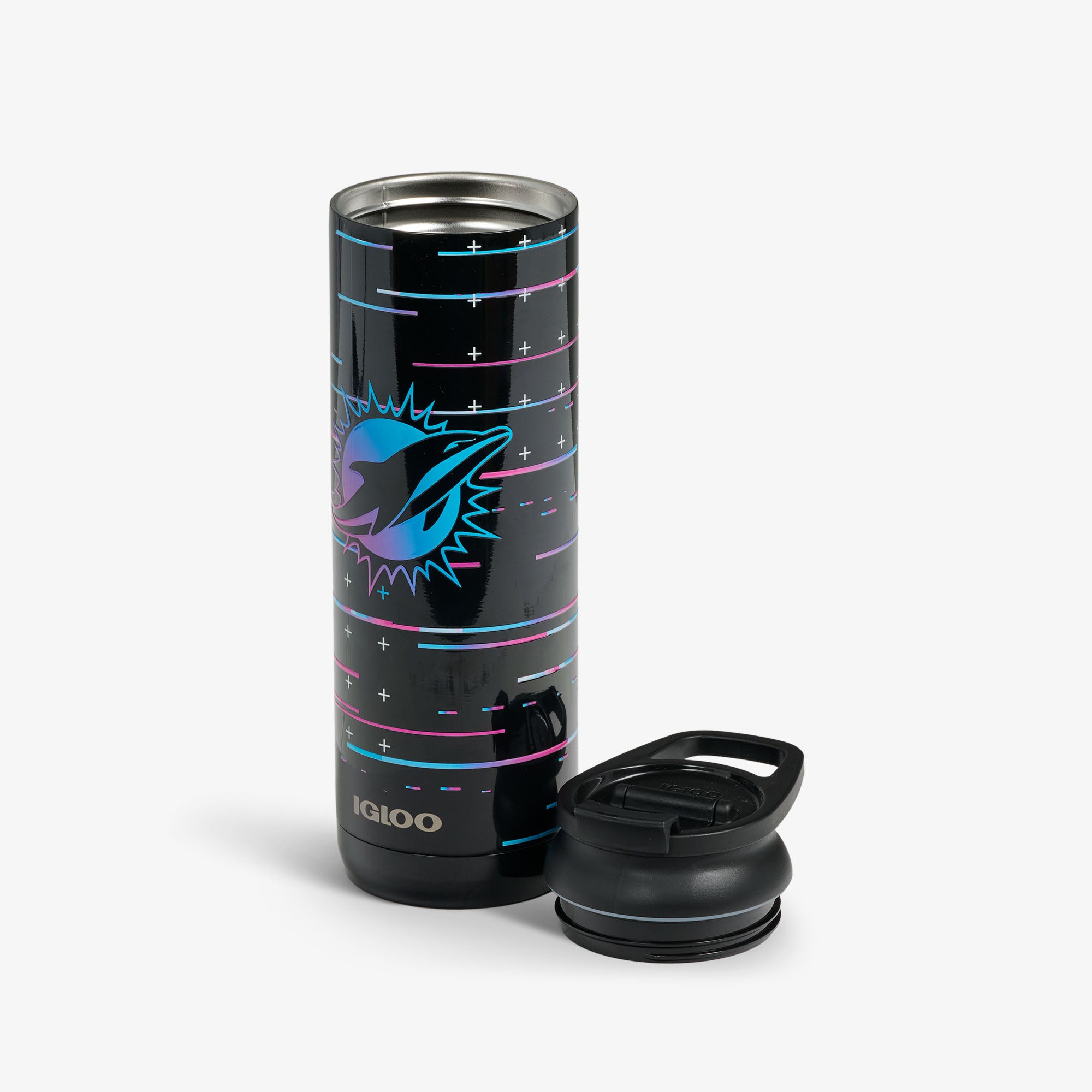 NFL Neon Miami Dolphins 20 Oz Flip 'n' Sip Tumbler - Image 3