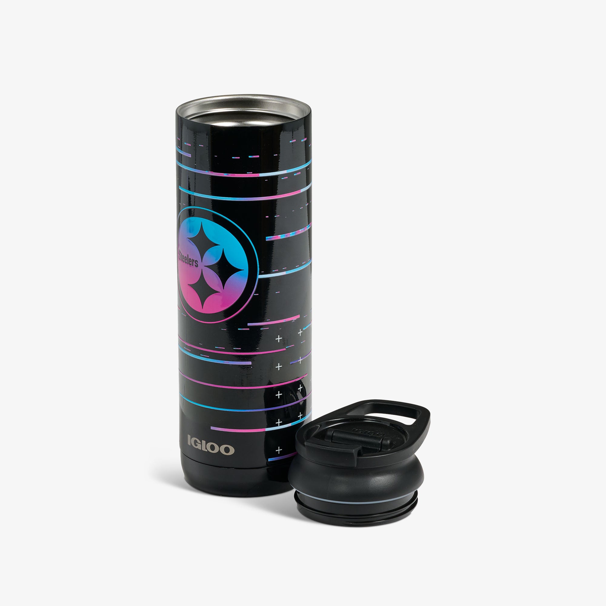 NFL Neon Pittsburgh Steelers 20 Oz Flip 'n' Sip Tumbler - Image 3