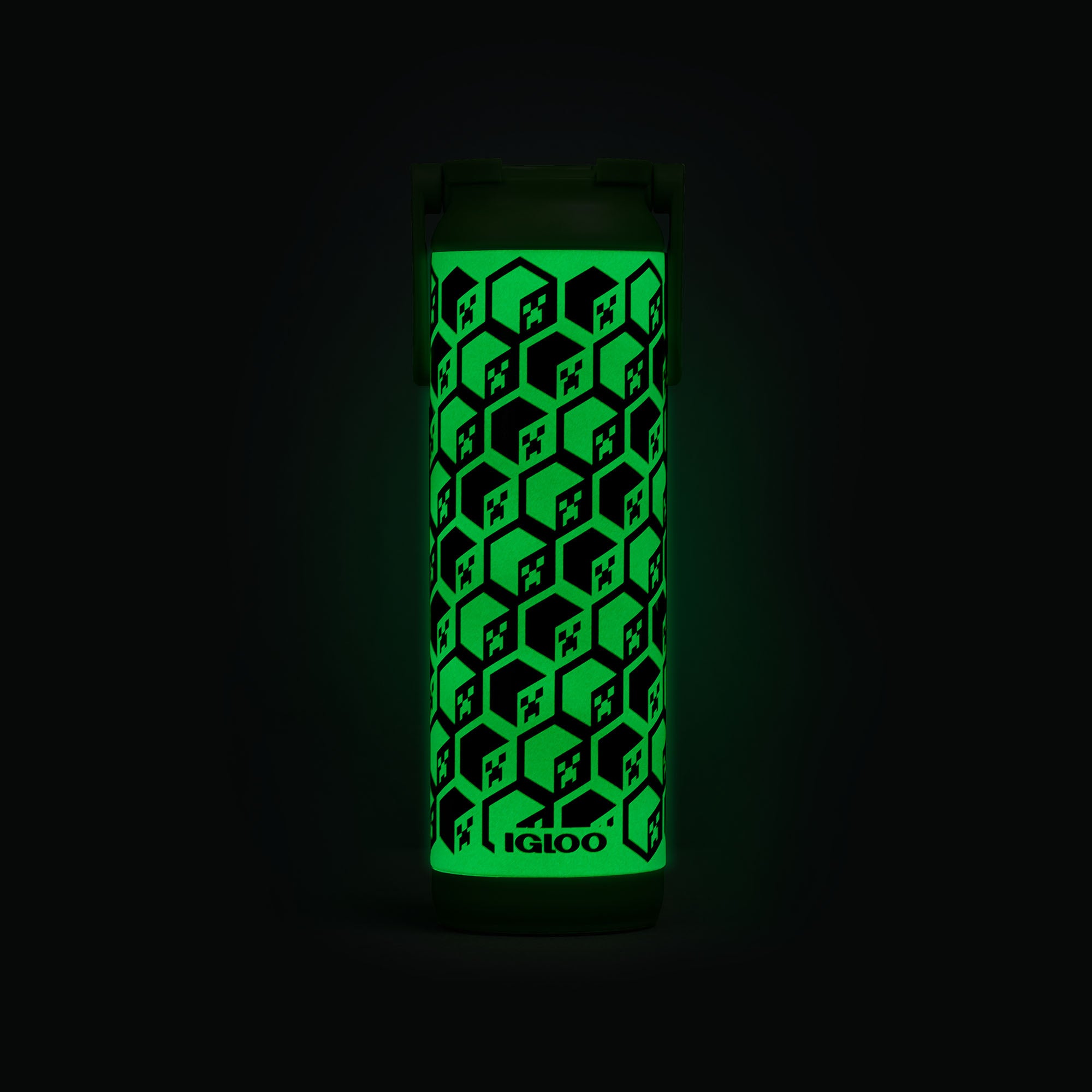 Minecraft Creeper Glow in the Dark 20 Oz Bottle - Image 2